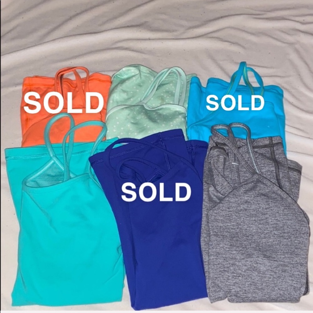 Lot of 3 Lululemon Power Y tanks all sz 2